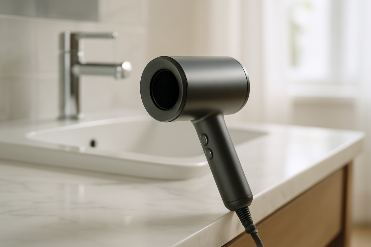 Dramatic before-and-after transformation showing the perfect Dyson dryer storage solution that changes everything about your daily routine