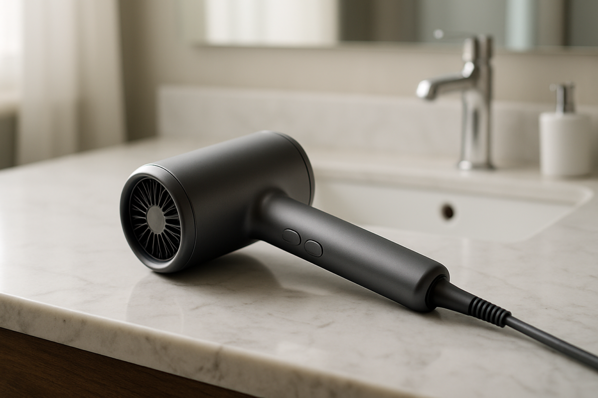 A woman discovering the essential features and thrilling performance benefits of premium Dyson hair dryers for her perfect styling choice