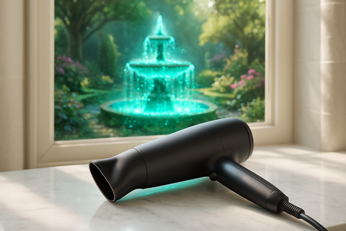 Sleek Panasonic Ionity dual voltage hair dryer displaying essential ionic technology for effortless, salon-quality drying results worldwide.