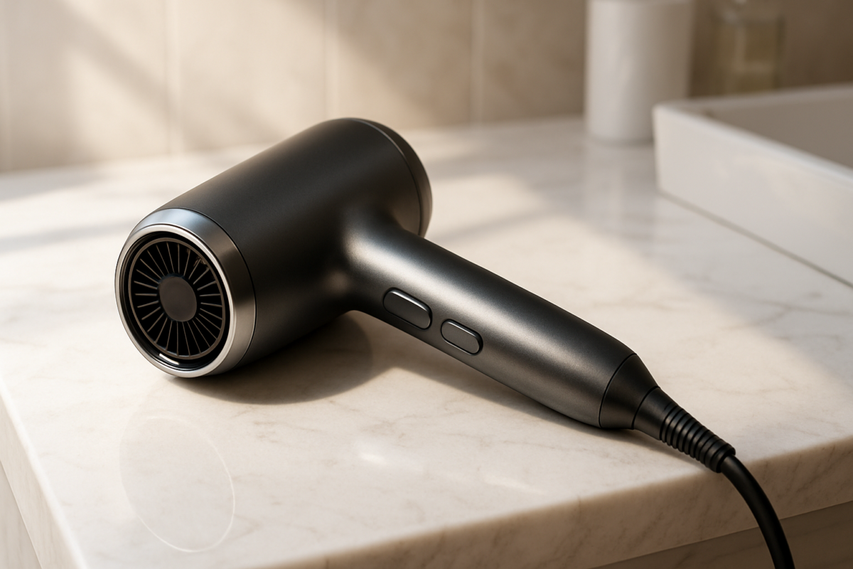 Sleek pink ReFa hair dryer showcasing its essential beauty technology with stunning metallic design and luxurious appeal
