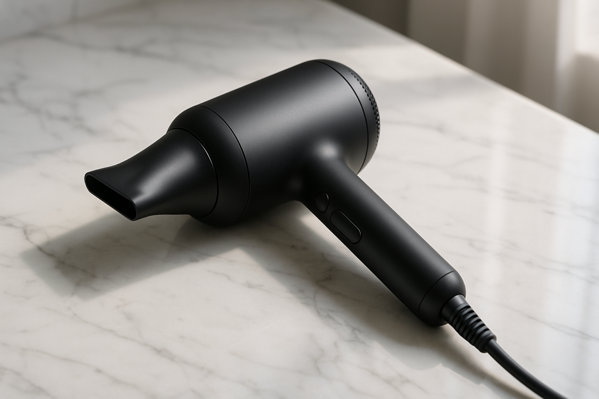 Essential guide showing dramatic red blinking warning light on hair dryer, crucial maintenance information for frustrated users needing immediate solutions
