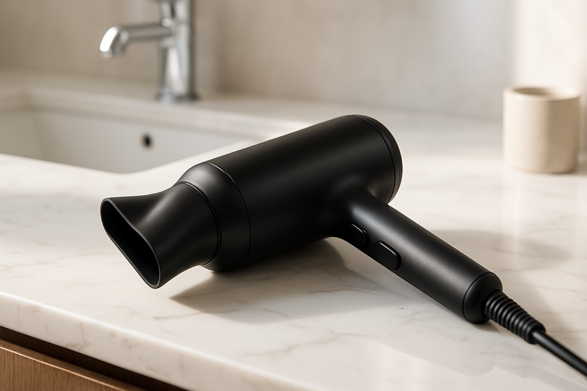 Frustrated woman exploring cordless curl dryer options, seeking the perfect essential hair styling solution for effortless waves