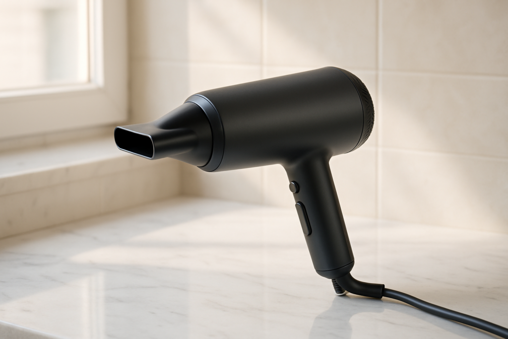 Panasonic Nanoe curling hair dryer creating salon-quality shiny waves with professional styling technique, revealing essential blow-drying secrets for dramatic hair transformation