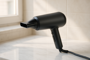 Panasonic Nanoe curling hair dryer creating salon-quality shiny waves with professional styling technique, revealing essential blow-drying secrets for dramatic hair transformation
