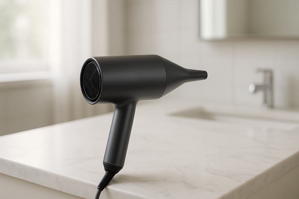Panasonic Ionity EH-NE7L-P pink hair dryer in action delivering fast drying results with dramatic speed and essential ionic technology for beautifully smooth hair