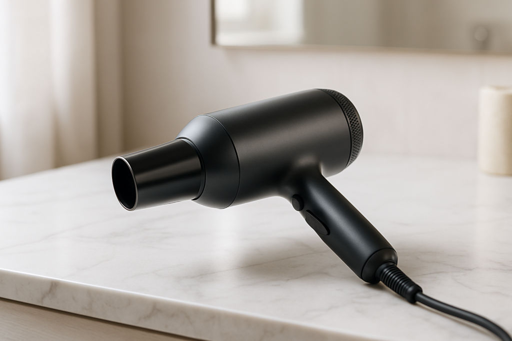 Dramatic before-after hair transformation with Panasonic Nanoe hair dryer showing glossy shiny results after three months of daily use and real testing