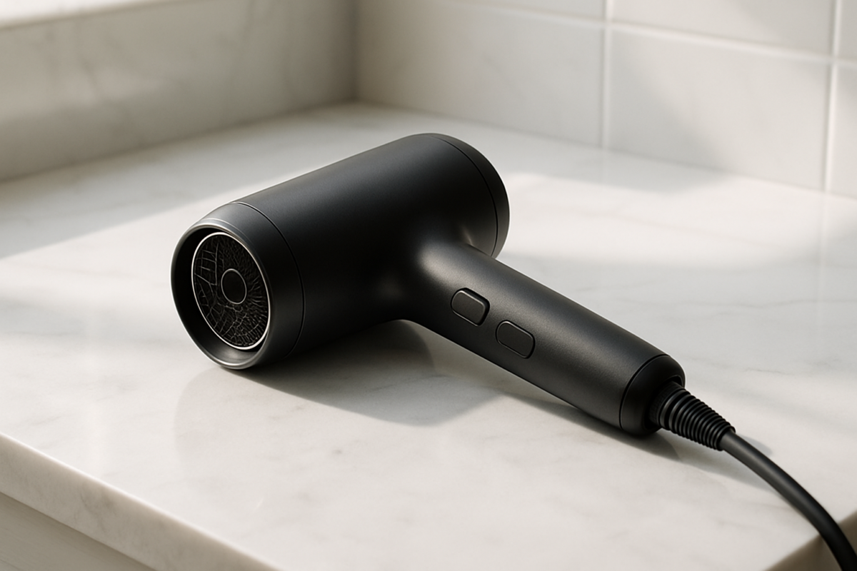 Transformative hair dryer results after three months of use, silky glossy curls styled with Panasonic nanoCare technology, dramatic before and after hair texture transformation